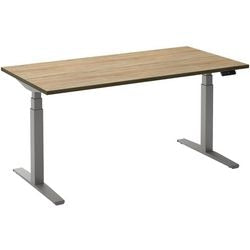 Bureau assis-debout ceha ade2plhl128q9006ro mélamine marron robson, métal