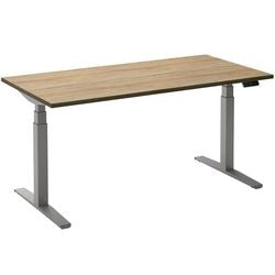 Bureau assis-debout ceha ade2plhl148q9006ro mélamine marron robson, métal