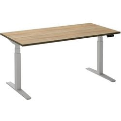 Bureau assis-debout ceha ade2plhl148q9016ro mélamine marron robson, métal