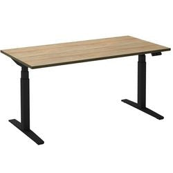 Bureau assis-debout ceha ade2plhl188q9005ro mélamine marron robson, métal
