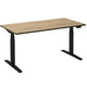 Bureau assis-debout ceha ade2plhl188q9005ro mélamine marron robson, métal
