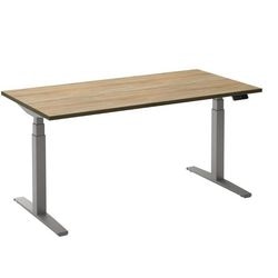 Bureau assis-debout ceha ade2plhl188q9006ro mélamine marron robson, métal