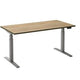 Bureau assis-debout ceha ade2plhl188q9006ro mélamine marron robson, métal