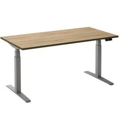 Bureau assis-debout ceha ade2plhl189q9006ro mélamine marron robson, métal