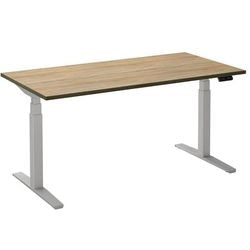 Bureau assis-debout ceha ade2plhl189q9016ro mélamine marron robson, métal