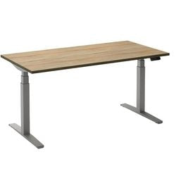 Bureau assis-debout ceha ade2plhl208q9006ro mélamine marron robson, métal