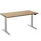 Bureau assis-debout ceha ade2plhl208q9016ro mélamine marron robson, métal