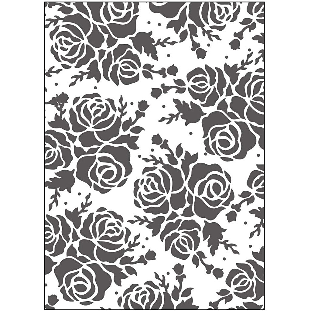 Dossier de gaufrage Creativ company, roses, dim. 13x18,5 cm, épaisseur 2 mm, 1 pièce