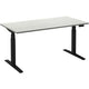 Bureau assis-debout ceha ade2plhl128q9005w mélamine blanc, métal
