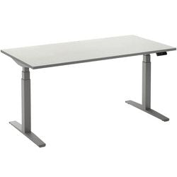 Bureau assis-debout ceha ade2plhl128q9006w mélamine blanc, métal
