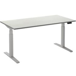 Bureau assis-debout ceha ade2plhl128q9016w mélamine blanc, métal