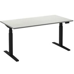 Bureau assis-debout ceha ade2plhl148q9005w mélamine blanc, métal