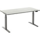 Bureau assis-debout ceha ade2plhl168q9006w mélamine blanc, métal