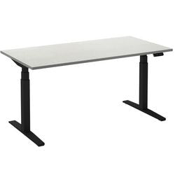 Bureau assis-debout ceha ade2plhl188q9005w mélamine blanc, métal