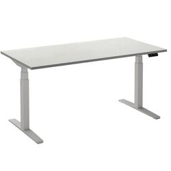 Bureau assis-debout ceha ade2plhl188q9016w mélamine blanc, métal