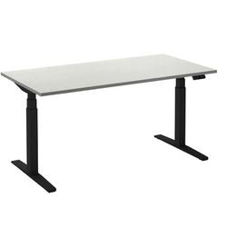 Bureau assis-debout ceha ade2plhl189q9005w mélamine blanc, métal