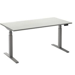 Bureau assis-debout ceha ade2plhl189q9006w mélamine blanc, métal