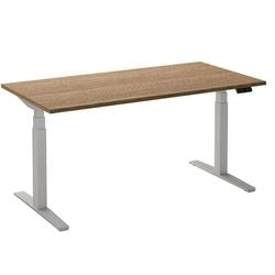 Bureau assis-debout ceha ade2plhl189q9016ret chêne tabac mélaminé, métal