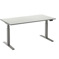 Bureau assis-debout ceha ade2plhl208q9006w mélamine blanc, métal