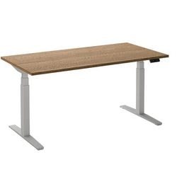 Bureau assis-debout ceha ade2plhl208q9016ret chêne tabac mélaminé, métal