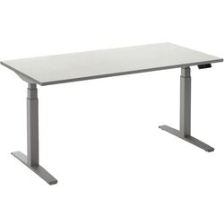 Bureau assis-debout ceha ade2plme128q9006w mélamine blanc, métal