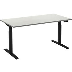 Bureau assis-debout ceha ade2plme148q9005w mélamine blanc, métal