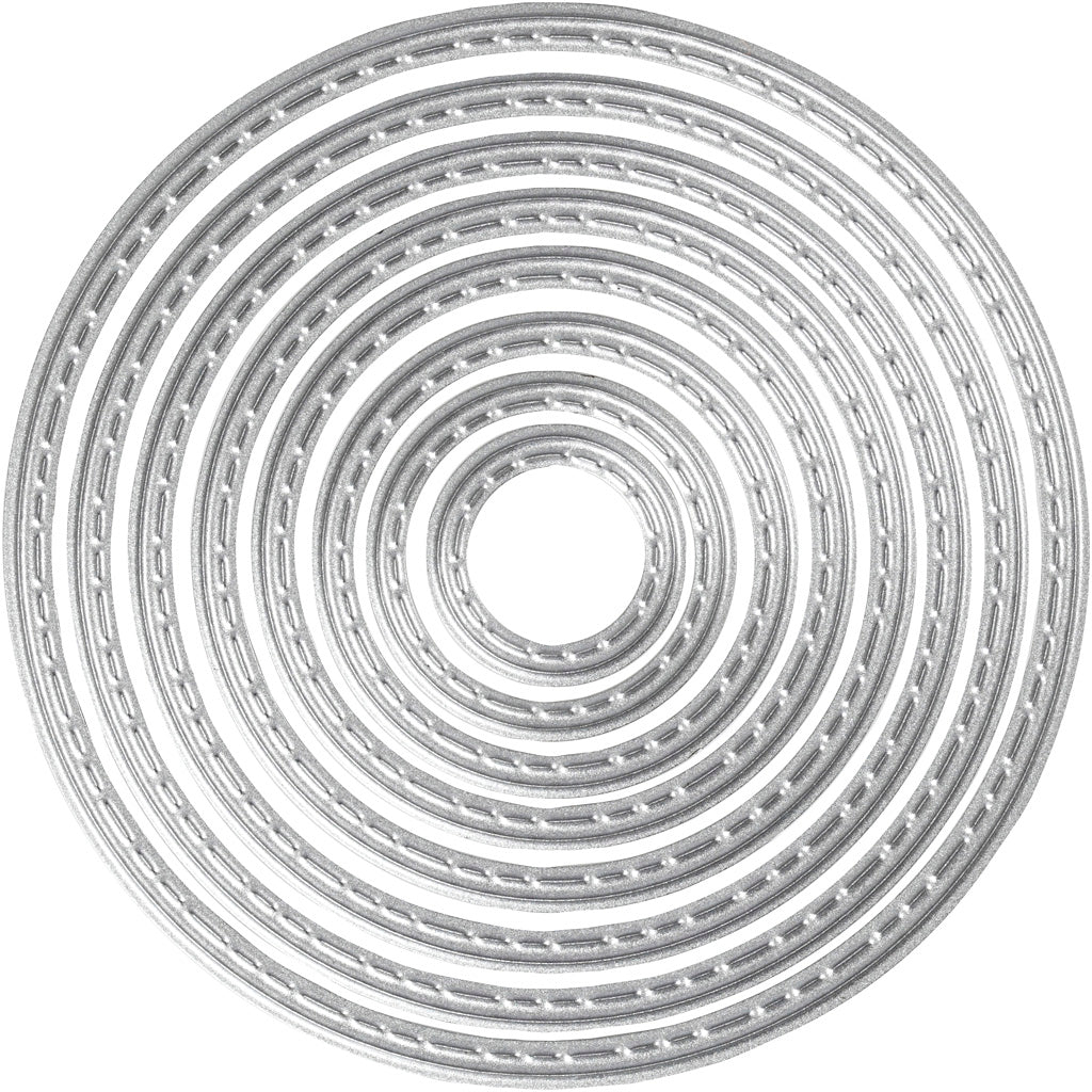 Creativ company matrices de découpe et de gaufrage, cercles, d 1,5-7 cm, 1 pièce
