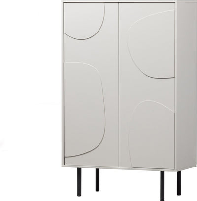 Armoire de rangement Woood Cadiz - pin - brouillard - 135x85x40