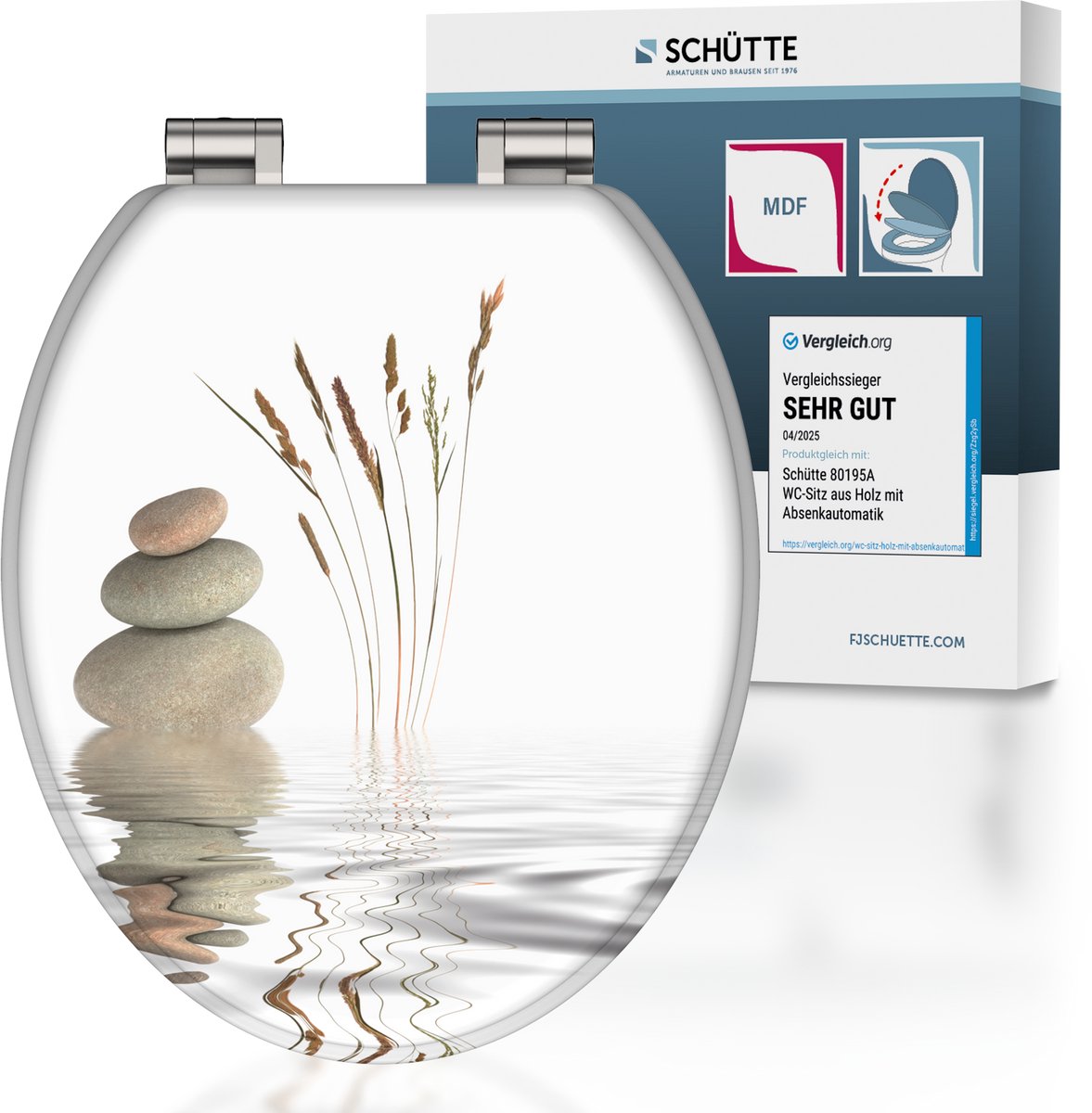 Schütte Schütte Toilet Selt avec équilibre de serre molle MDF