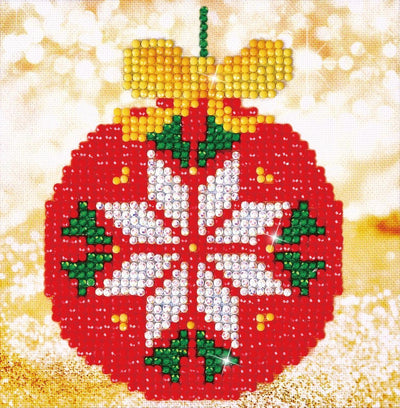 Diamond dotz® Diamond dotz dd2.021, ensemble de peinture diamant 5D original, image de boule rouge, paquet de bricolage avec 1 123 pierres rondes, dotz pour adultes, paquet de loisirs env. 13x13 cm pour les enfants à partir de 8 ans