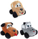 Voiture animaux en peluche mini club, 15 cm