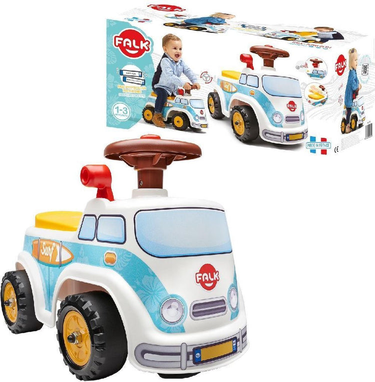 Déambulateur minibus Falk surf - pour 1-3 ans - avec compartiment de rangement et klaxon