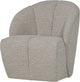 Fauteuil pivotant Woood mojo - bouclé - écru mélange - 75x68x77