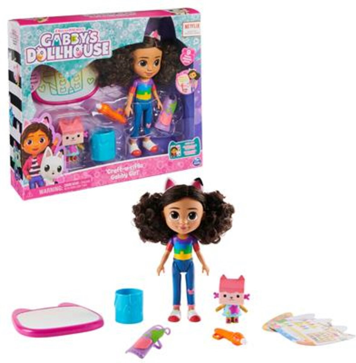 Maison de poupée de Gabby - ensemble de jeu artisanal pour bébé kitty de poupée gabby