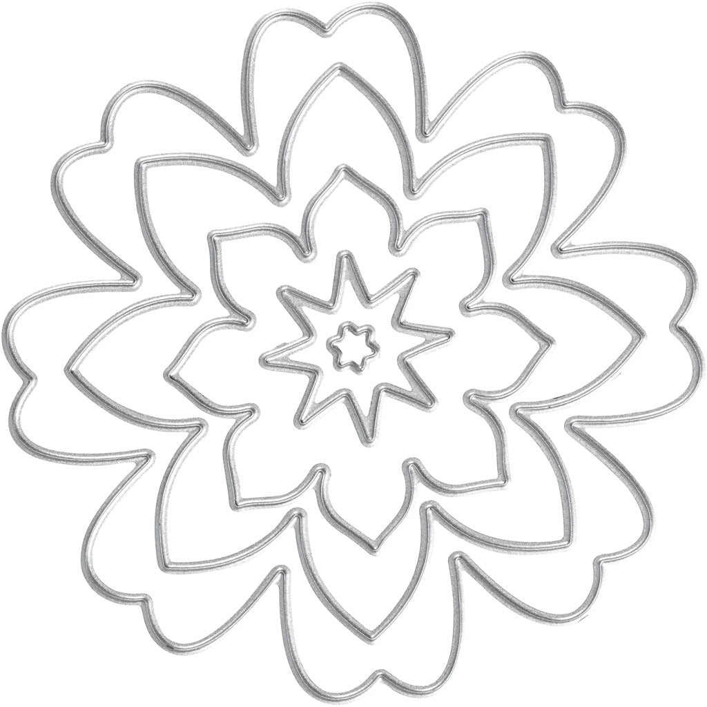 Creativ company matrice de découpe, fleur, d 0,5-8 cm, 1 pièce