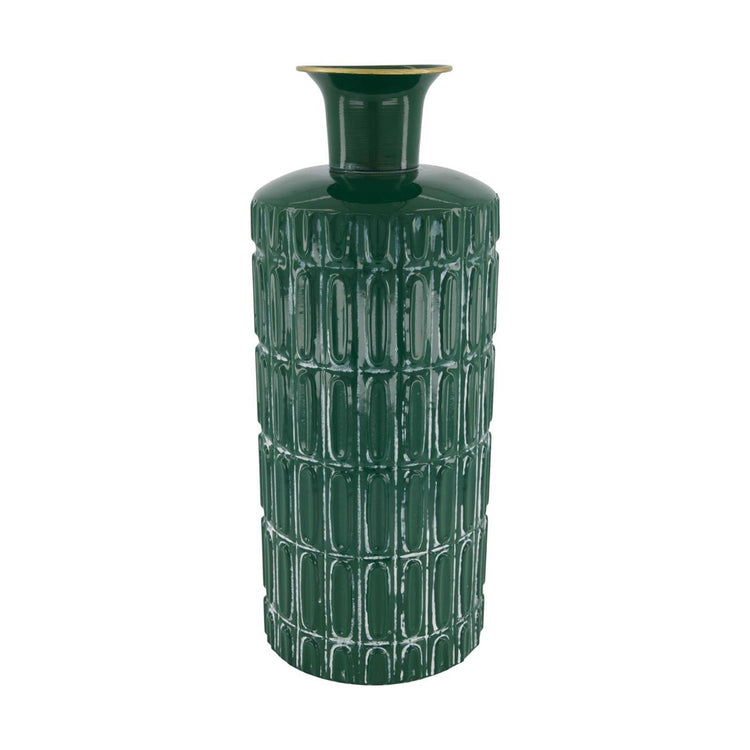 Dijk natural collections vase métal vert foncé ø16xh39cm