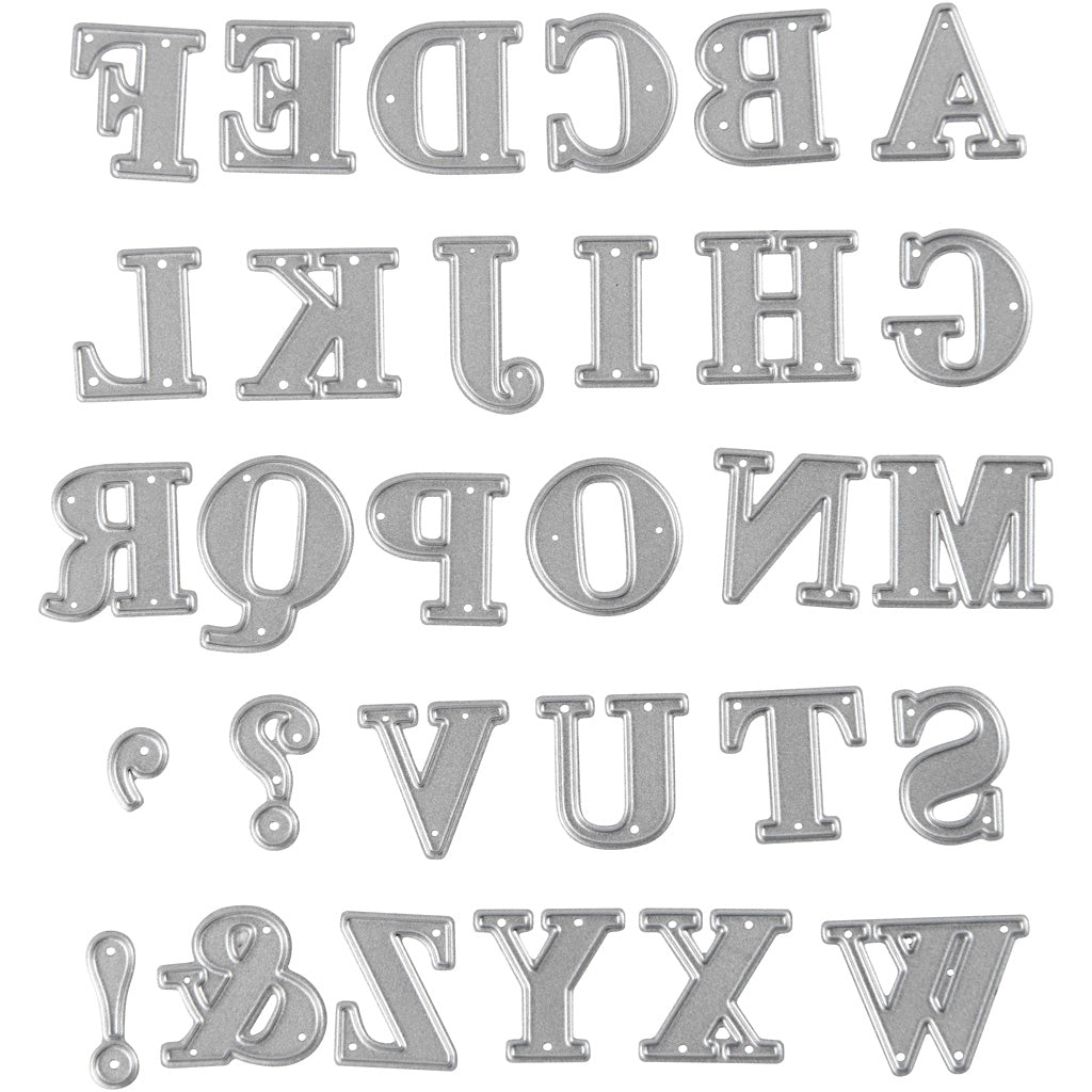 Creativ company matrice de découpe, alphabet, taille 2x1,5-2,5 cm, 1 pièce