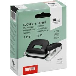 Agrafeuse et perforatrice novus 020-1829 plastique, métal noir