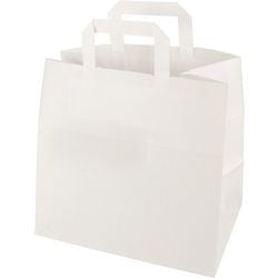 Sac de transport Papstar avec poignée 250x260x170mm papier kraft blanc