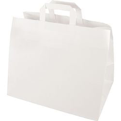 Sac de transport Papstar avec poignée 270 x320x170 mm papier kraft blanc