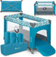 Lit de camping Lionelo 3 en 1 - lit bébé parc pliant lit de voyage - 60x120 cm - 0-36 mois jusqu'à 15 kg - avec matelas confort - entrée latérale avec fermeture éclair - roulettes - sac de transport - lit bébé stefi berceau bébé