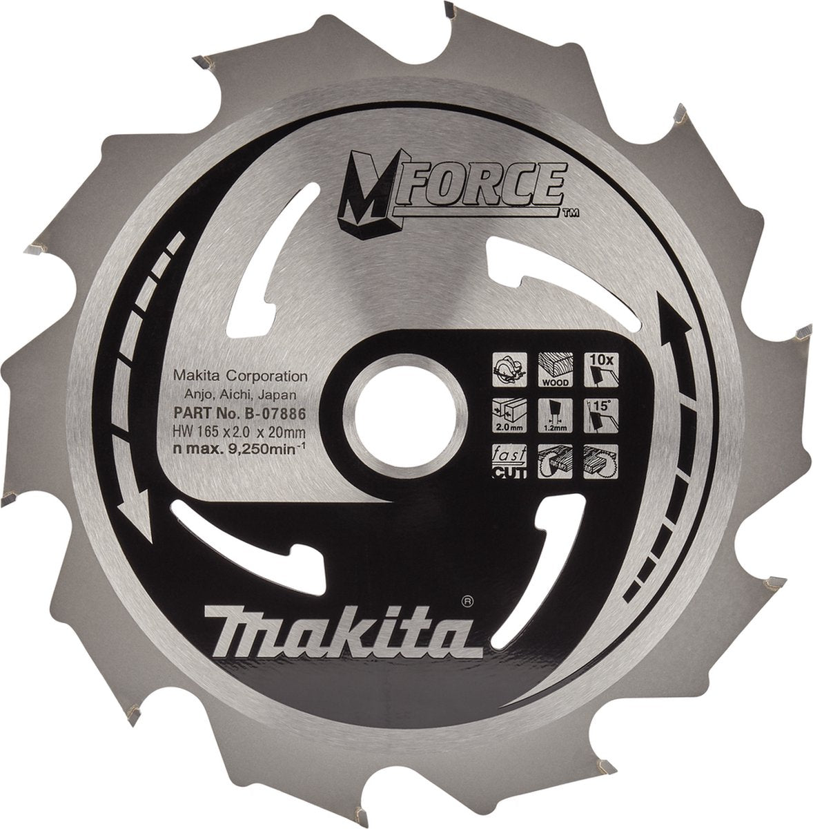 Makita scie à bois 165x20x10t 15g - b-07886