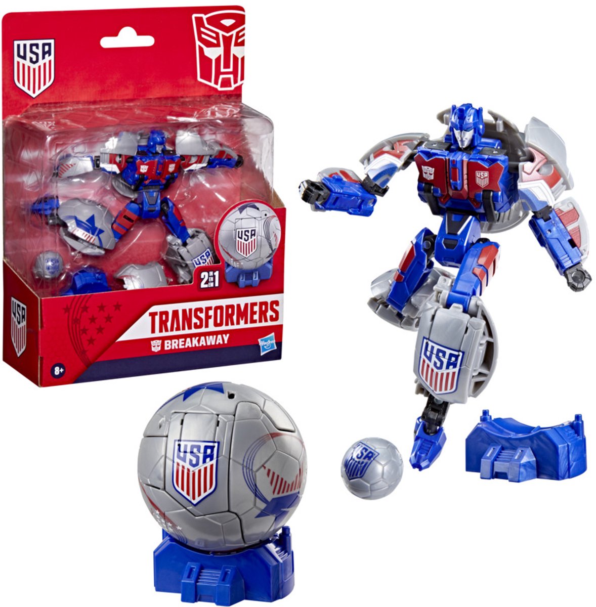 Transformers Toys figurine d'action Breakaway de la Fédération américaine de football 14 cm, jouet robot pour 8+