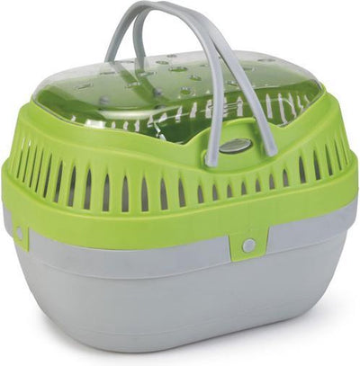 Beeztees travica - panier de voyage - pour rongeurs - pour lapins - vert gris - 27x20 cm