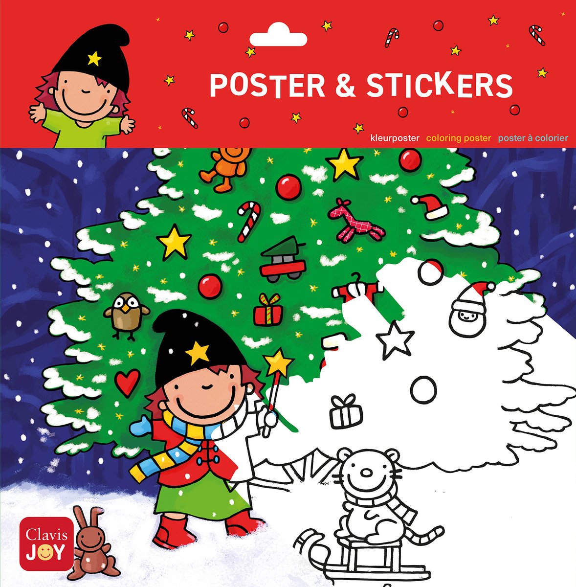 Clavis joy poster à colorier la sorcière Mimi fête Noël