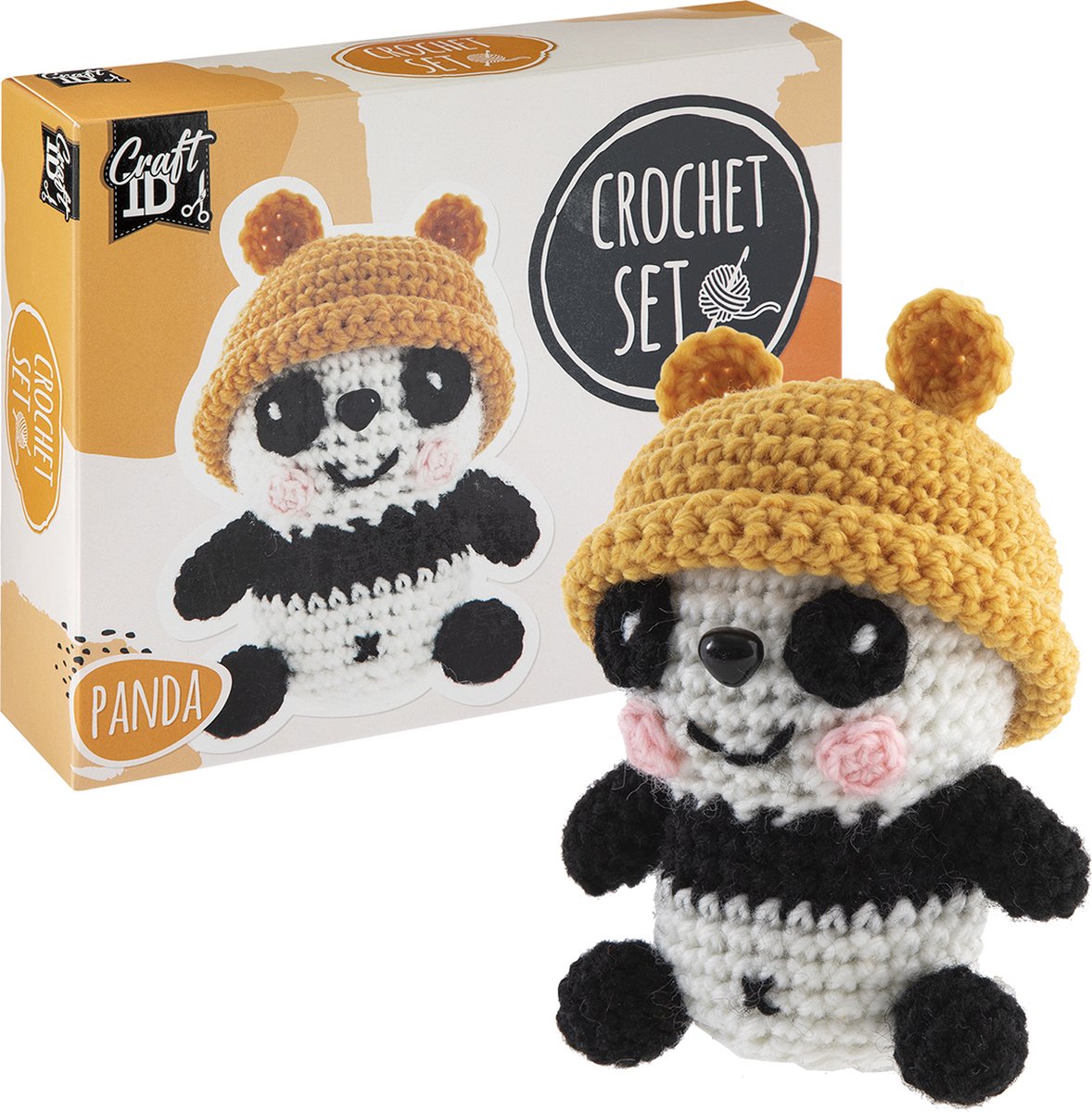 Kit de crochet Craft id panda avec chapeau