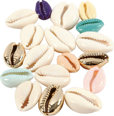 Coquilles d'entreprise Creativ, l: 20 mm, différentes couleurs, 75 pièces 1 boîte