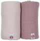 Lange Lodger - tissus hydrophiles - rose violet - 110x110cm - 2 pièces - coton bio - couche hydrophile
