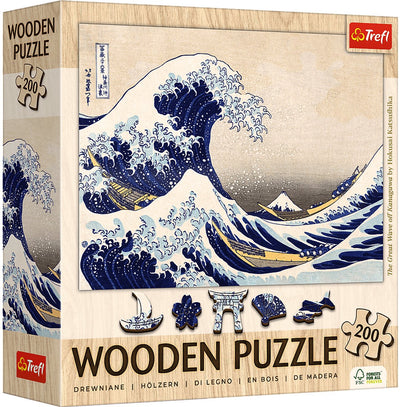 Puzzle Trefl - la grande vague de Kanagawa - hokusai katsushika - 200 pièces xl.