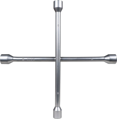 Clé cruciforme Carpoint – 17 19 21 22 mm – tout acier – 35 x 35 cm – idéale pour les changements de pneus – très fiable